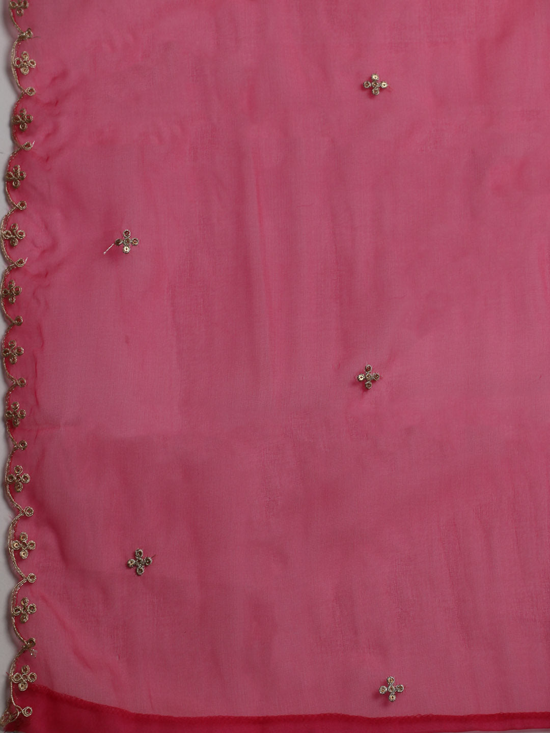 Embroidered Organza Unstitched Suit With Dupatta