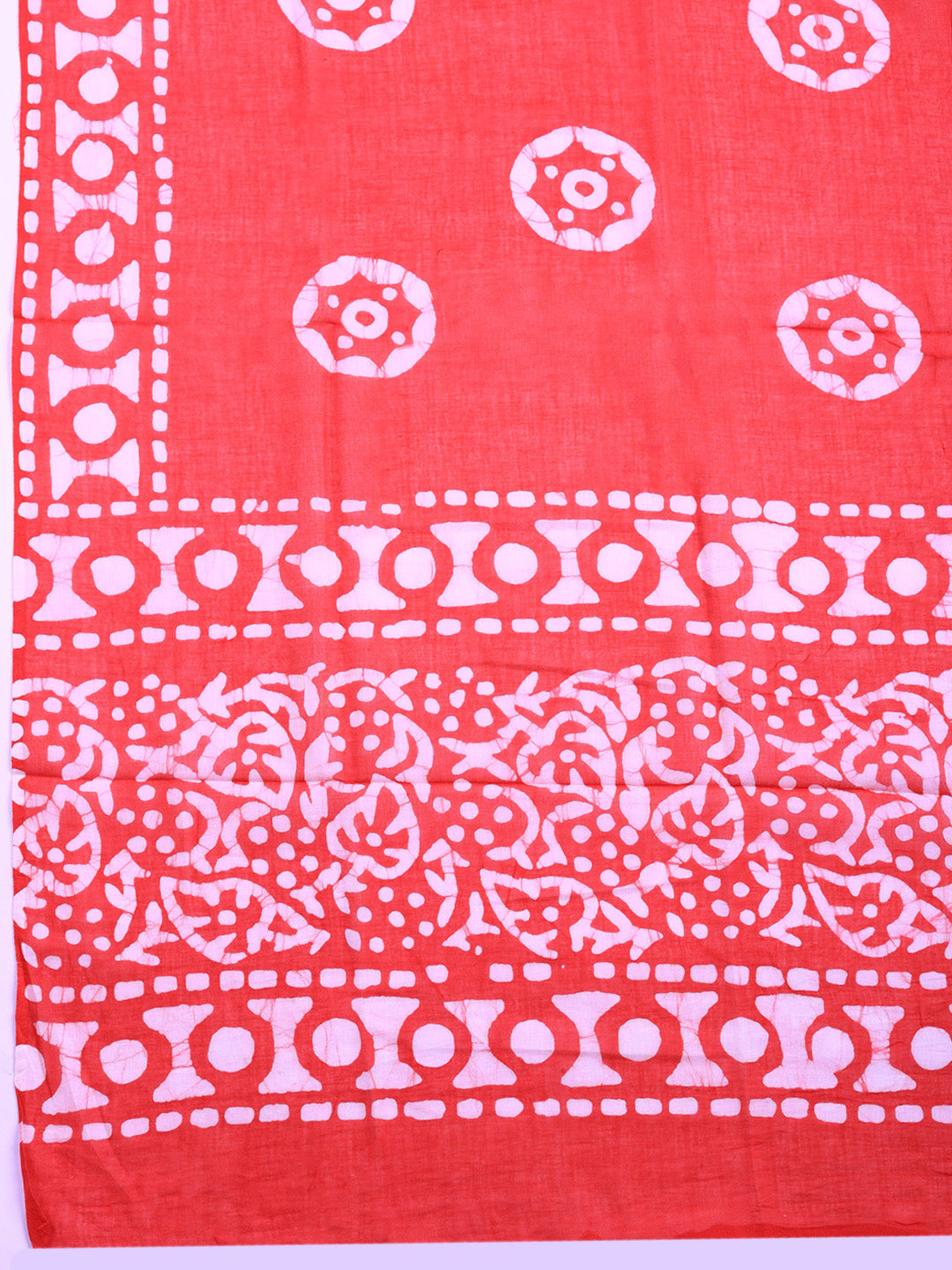 Printed Cotton Blend Unstitched Suit With Pant &amp; Dupatta