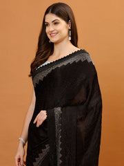 Stone Work Chinon Woven Saree