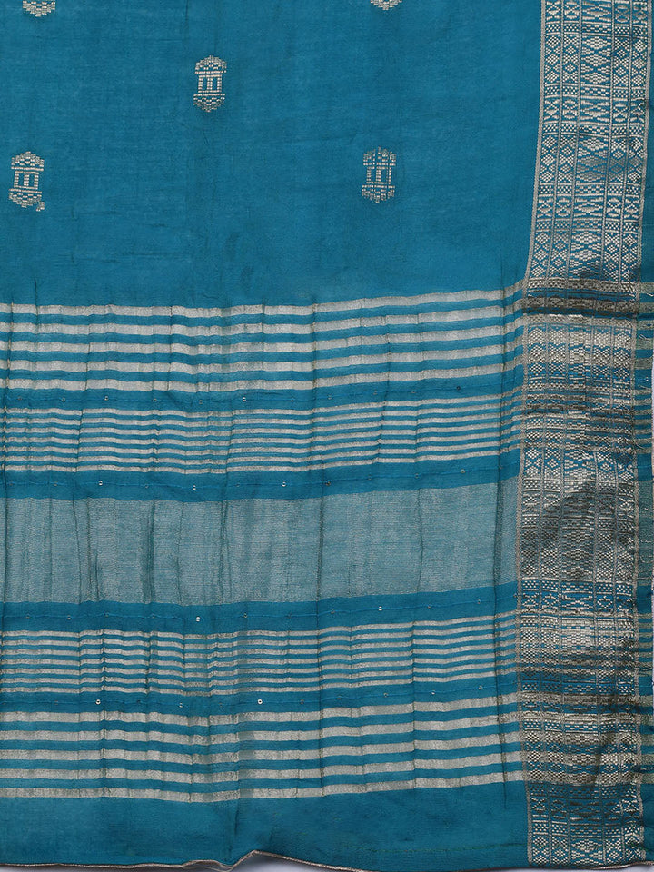 Neck Embroidered Cotton Blend Unstitched Suit With Dupatta