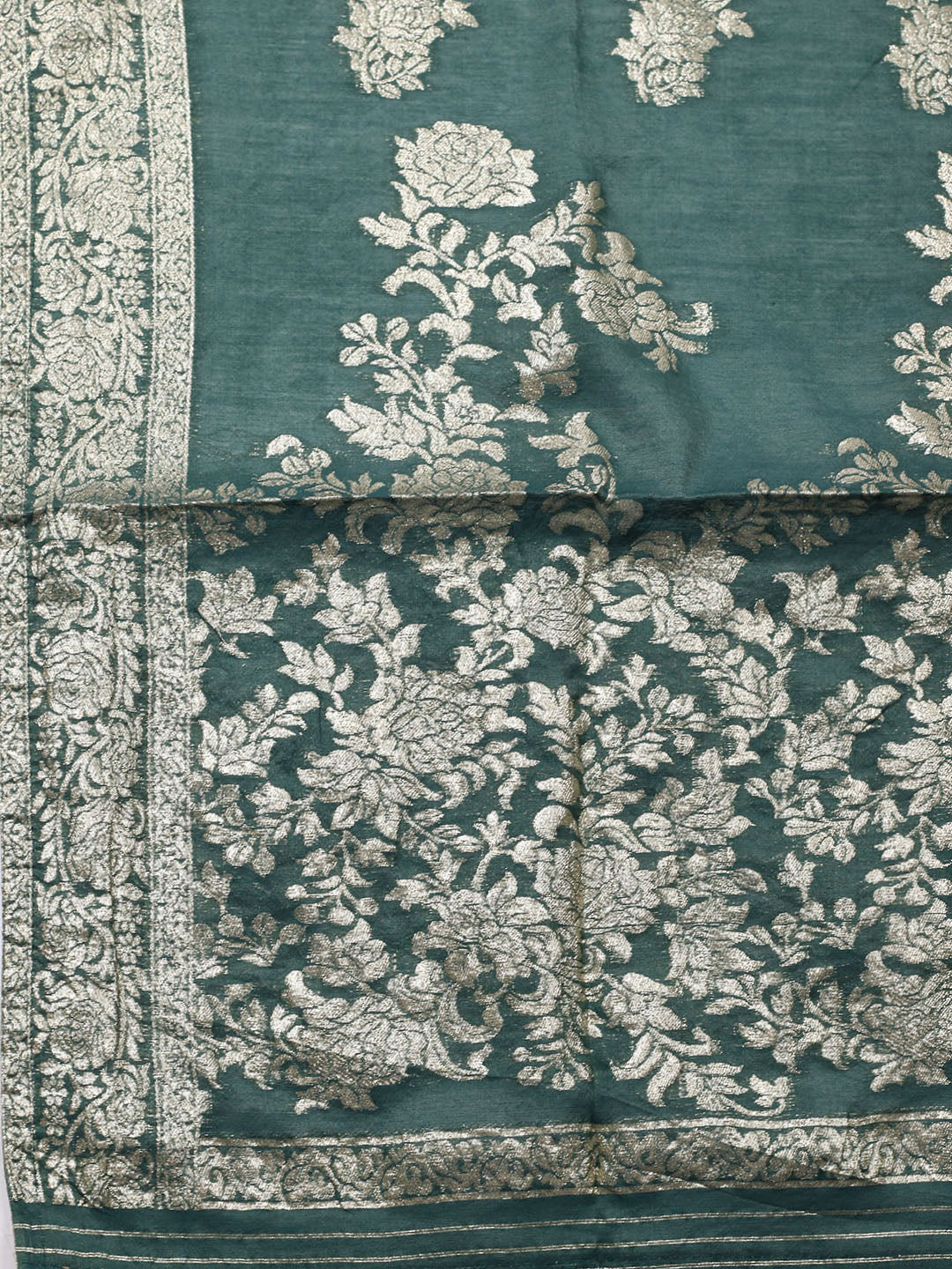 Neck Embroidered Cotton Blend Unstitched Suit With Dupatta