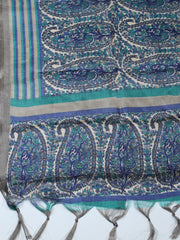 Embroidered Cotton Blend Unstitched Suit With Pant & Dupatta