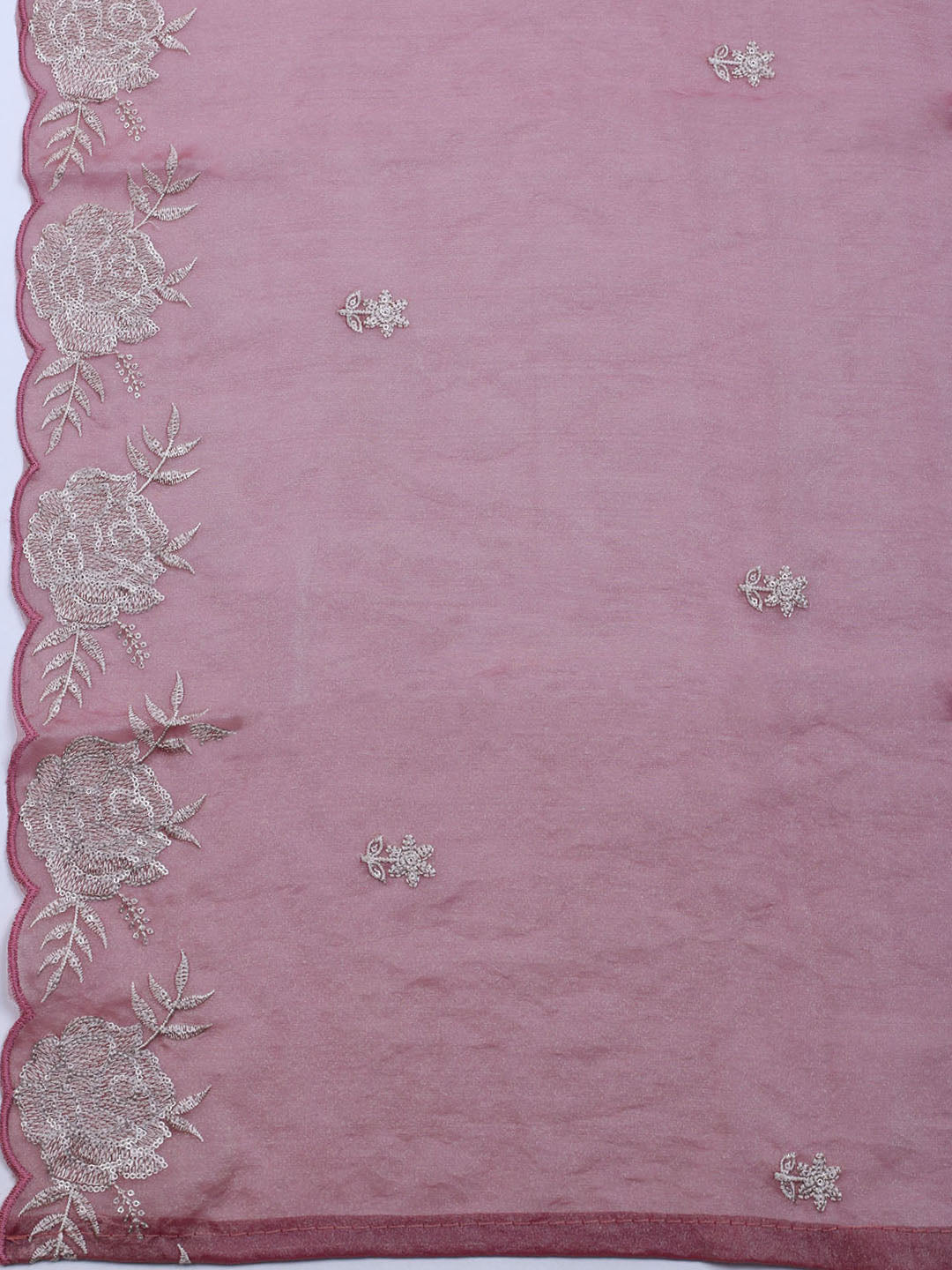 Embroidered Tissue Unstitched Suit With Dupatta