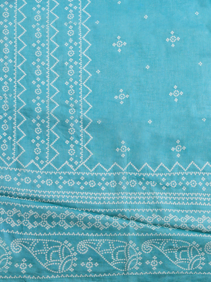 Printed Cotton Blend Unstitched Suit With Pant &amp; Dupatta