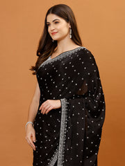 Stone Booti Chinon Woven Saree