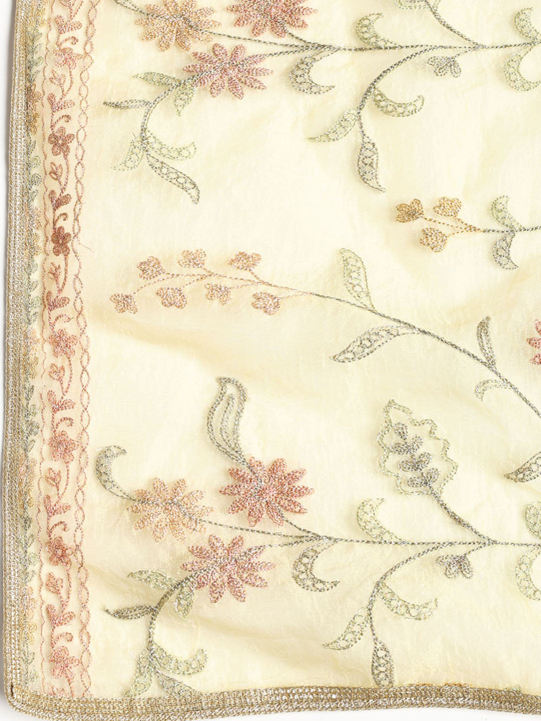 Embroidered Tissue Unstitched Suit With Dupatta