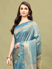 Zari Jaal Woven Art Silk Saree