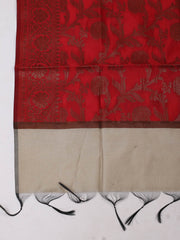 Woven Design Chanderi Unstitched Suit With Pant & Dupatta