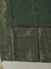 Embroidered Chanderi Pink Unstitched Suit With Pant & Dupatta