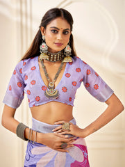 Digital Printed Cotton Saree