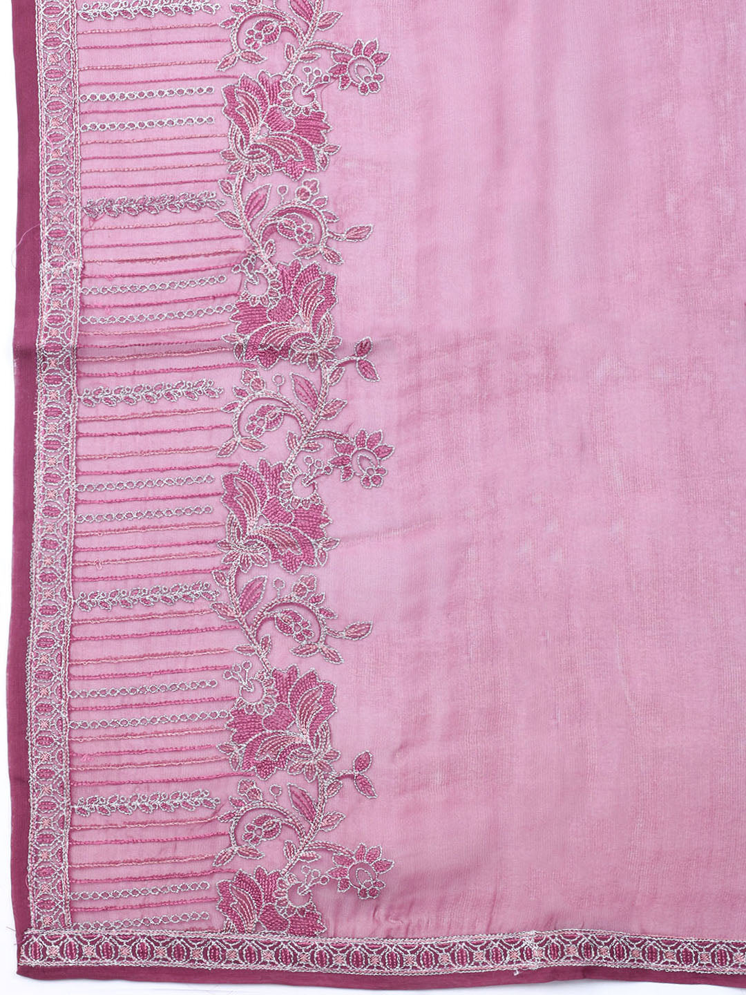 Embroidered Muslin Unstitched Suit With Dupatta