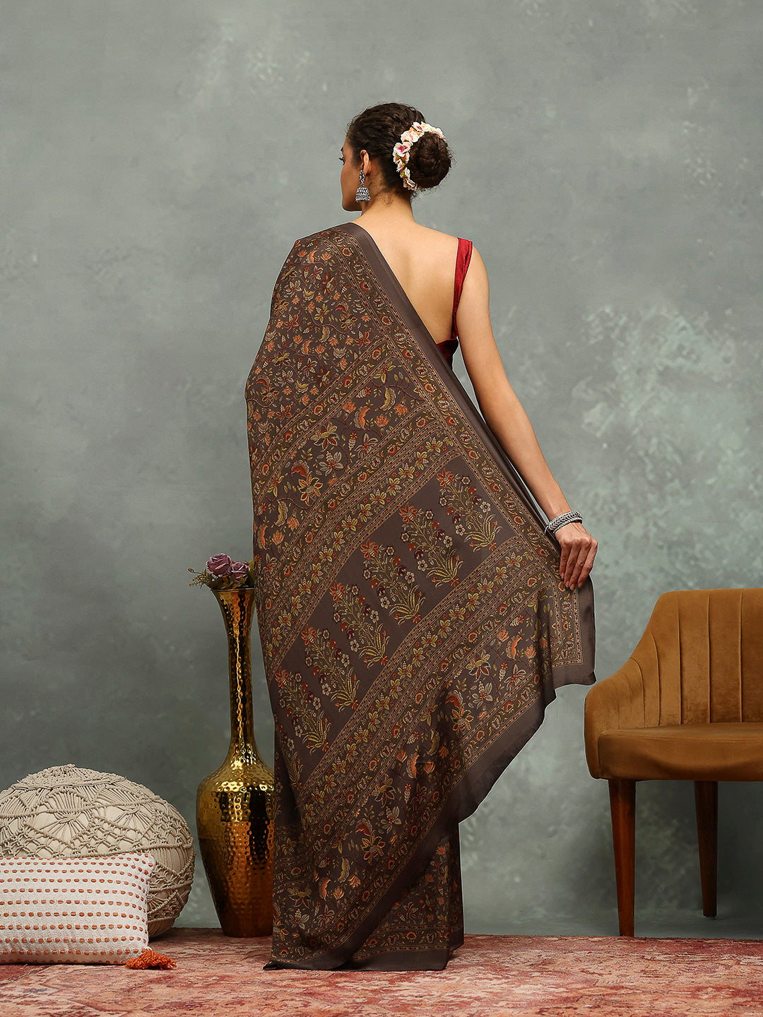 Digital Printed Crepe Saree