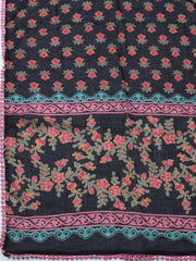 Embroidered Cotton Blend Unstitched Suit With Pant & Dupatta