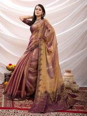 Gota Art Silk Woven Saree