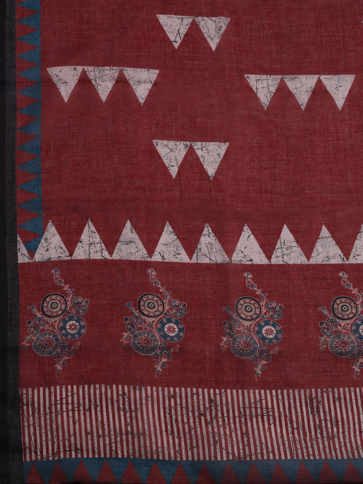Embroidered Cotton Blend Unstitched Suit With Pant &amp; Dupatta