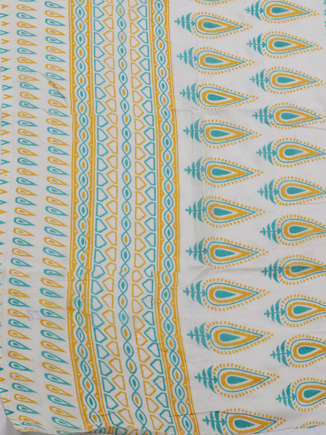 Printed Cotton Blend Unstitched Suit With Dupatta