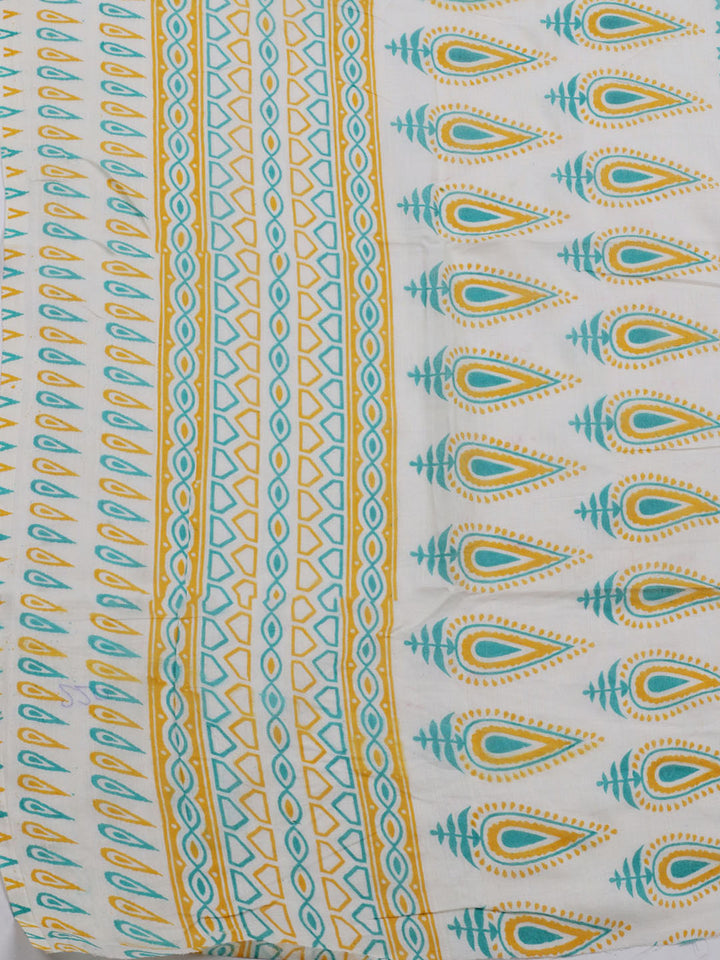 Printed Cotton Blend Unstitched Suit With Dupatta
