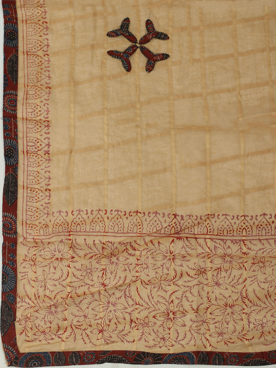 Printed Cotton Unstitched Suits Printed Suit With Pant &amp; Dupatta