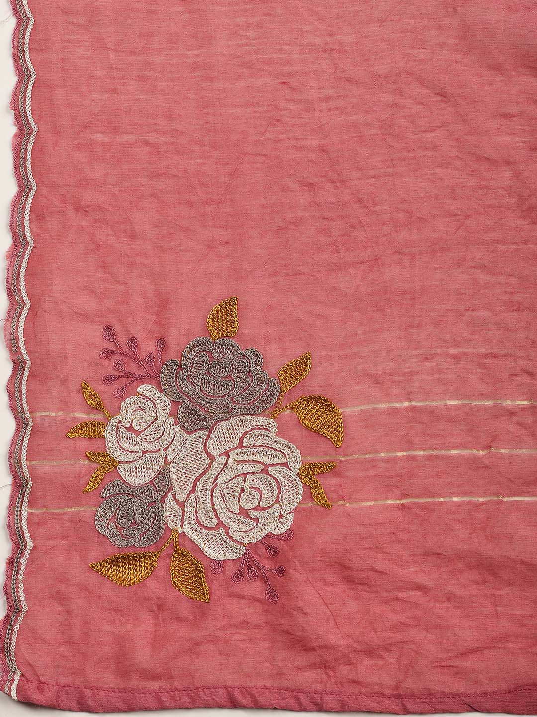 Printed Cotton Blend Unstitched Suit Piece With Dupatta