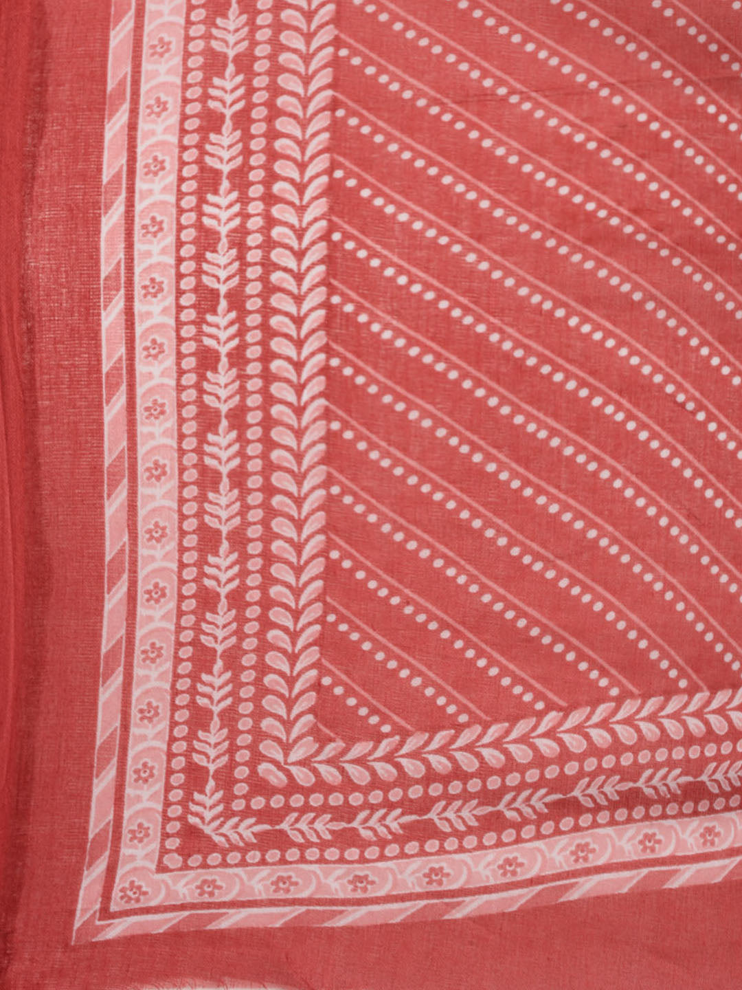 Printed Cotton Blend Unstitched Suit With Dupatta