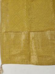 Embroidered Chanderi Sea Green Unstitched Suit With Pant & Dupatta