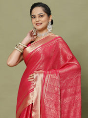 Zari Jaal Woven Crepe Saree