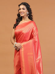 Zari Jaal Brocade Handloom Woven Saree