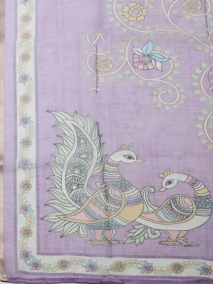Embroidered Cotton Blend Unstitched Suit With Pant &amp; Dupatta