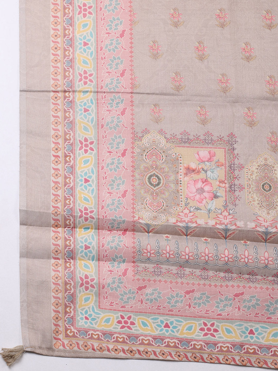 Printed Tissue Unstitched Suit With Pant &amp; Dupatta