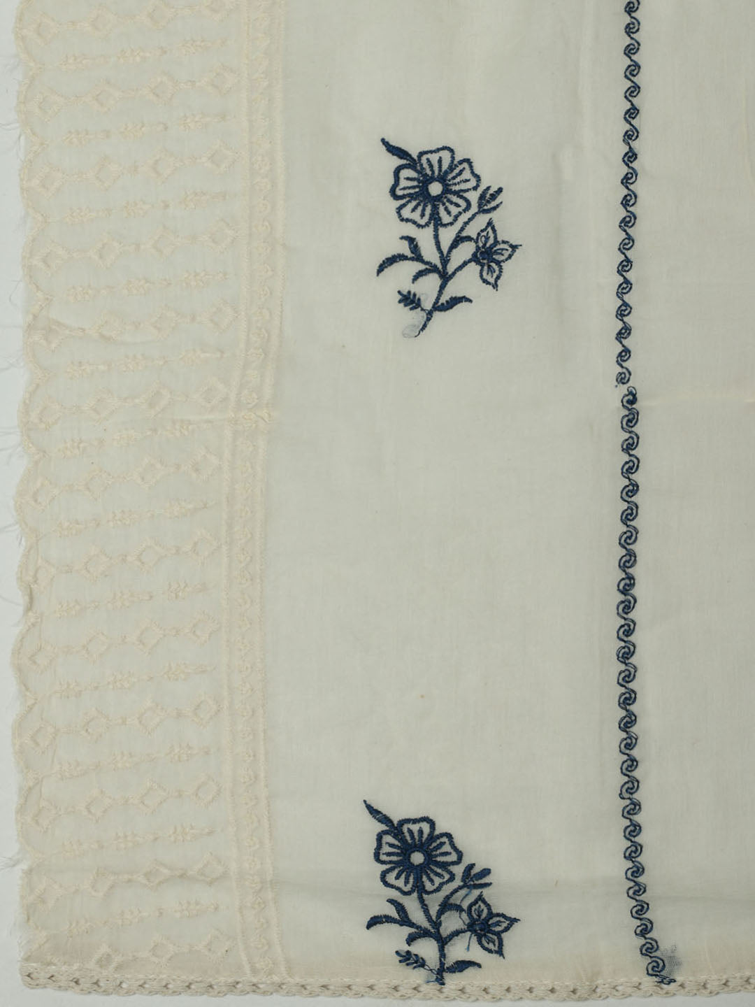 Printed Cotton Unstitched Kurta With Pant &amp; Dupatta
