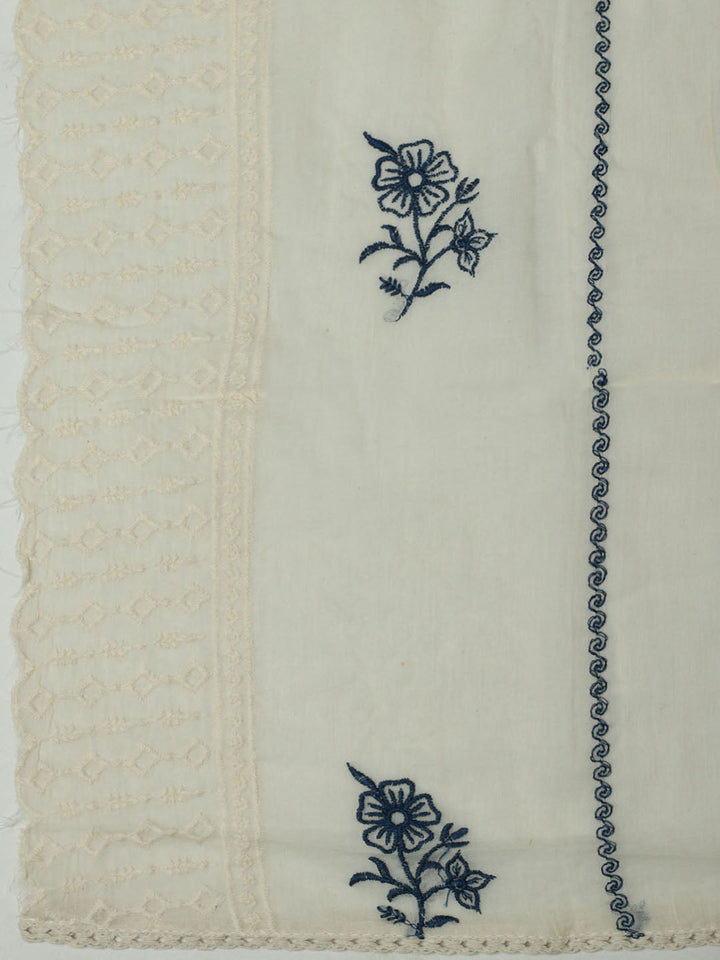 Printed Cotton Unstitched Kurta With Pant &amp; Dupatta