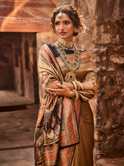 Zari Jaal Dola Handloom Saree