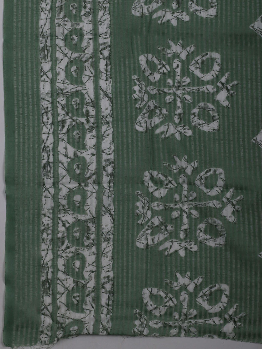 Printed Cotton Blend Unstitched Suit With Dupatta