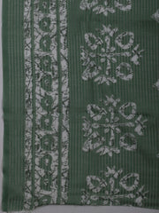 Printed Cotton Blend Unstitched Suit With Dupatta