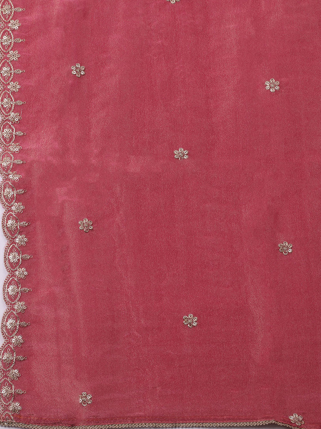 Embroidered Tissue Unstitched Kurta With Pant &amp; Dupatta