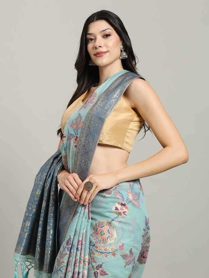 Zari Jaal Art Silk Woven Saree
