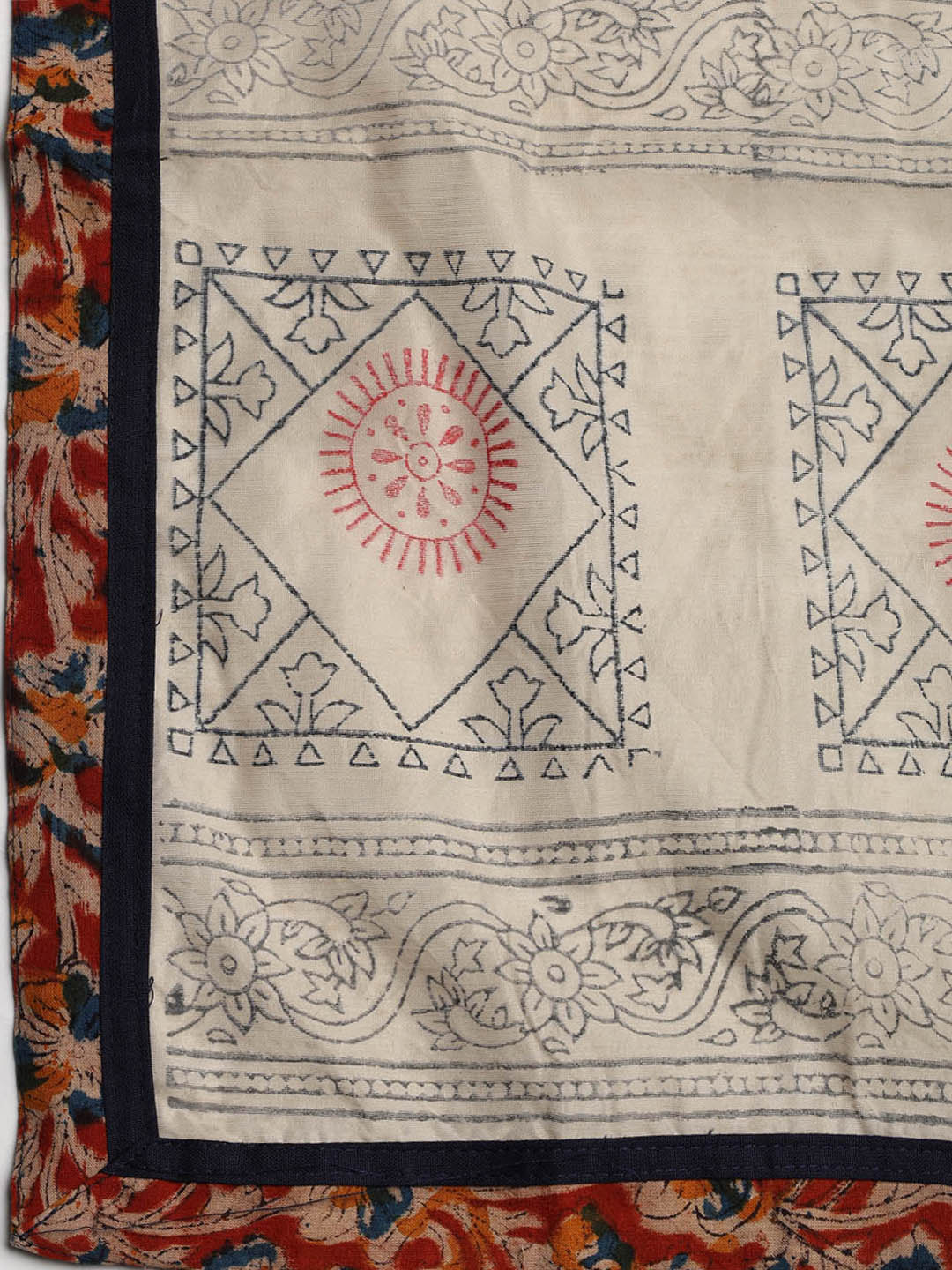 Neck Embroidered Cotton Blend Unstitched Suit With Dupatta