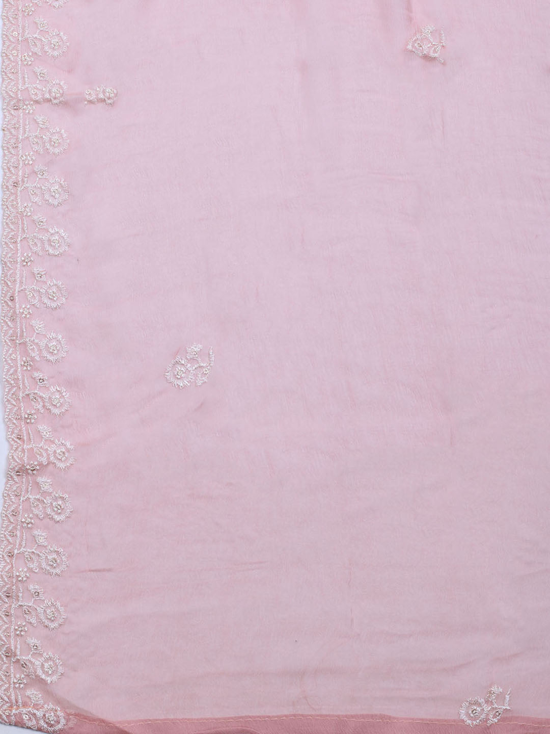 Embroidered Crepe Unstitched Suit With Dupatta
