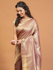 Zari Jaal Brocade Handloom Woven Saree