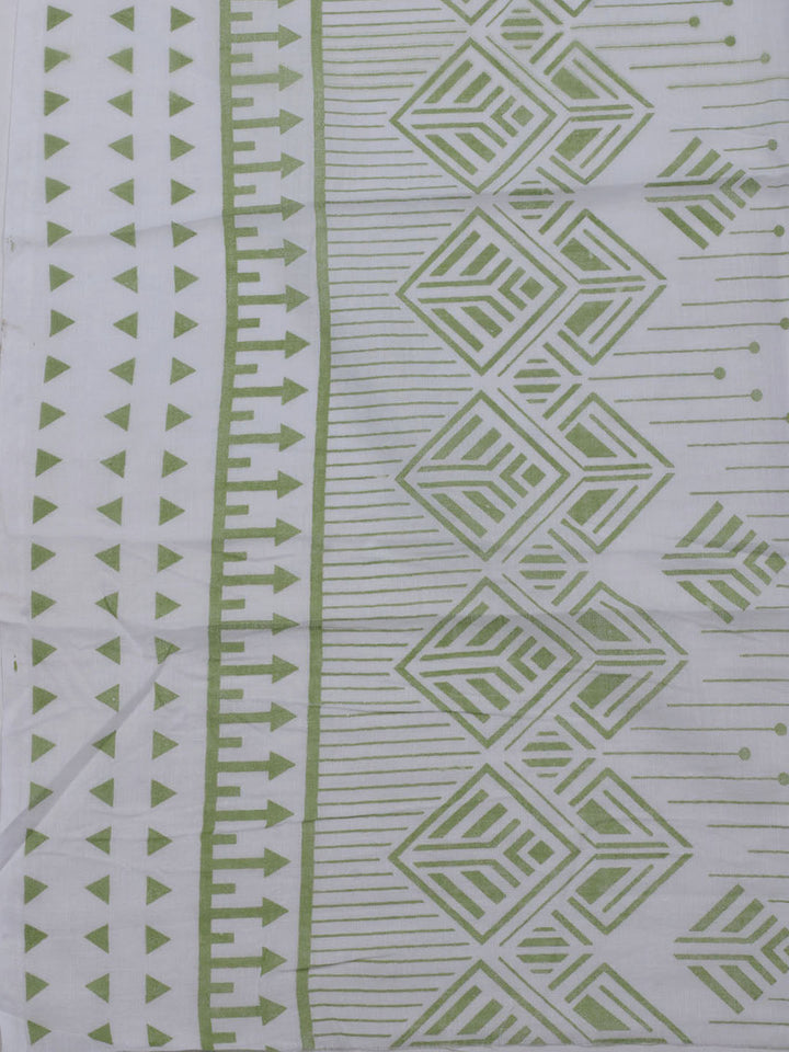 Printed Cotton Blend Unstitched Suit With Dupatta