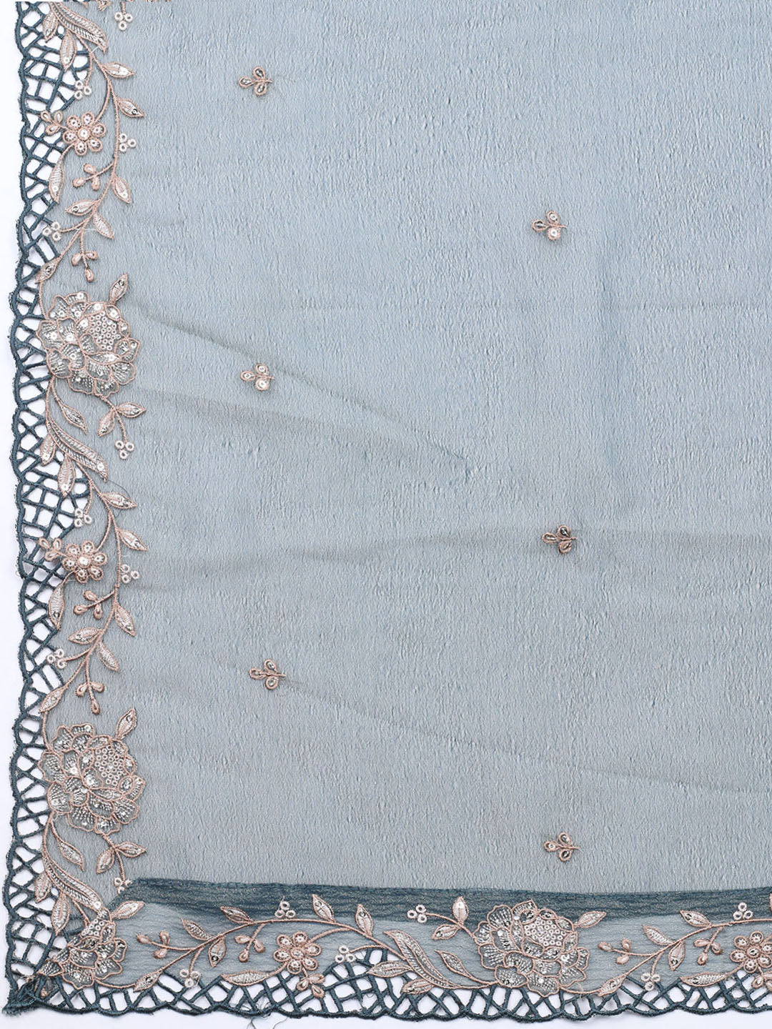Embroidered Tissue Unstitched Suit With Dupatta