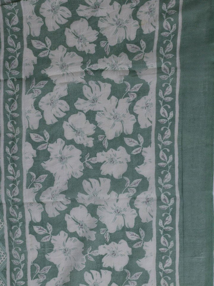 Printed Cotton Blend Unstitched Suit With Dupatta