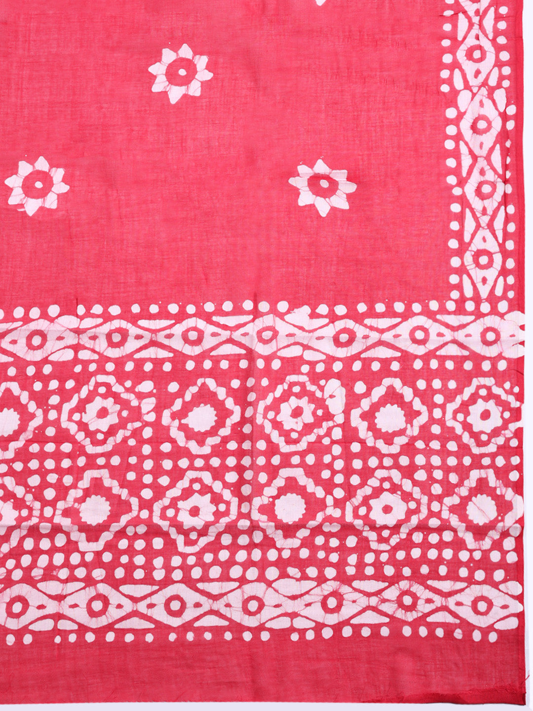 Printed Cotton Blend Unstitched Suit With Pant &amp; Dupatta