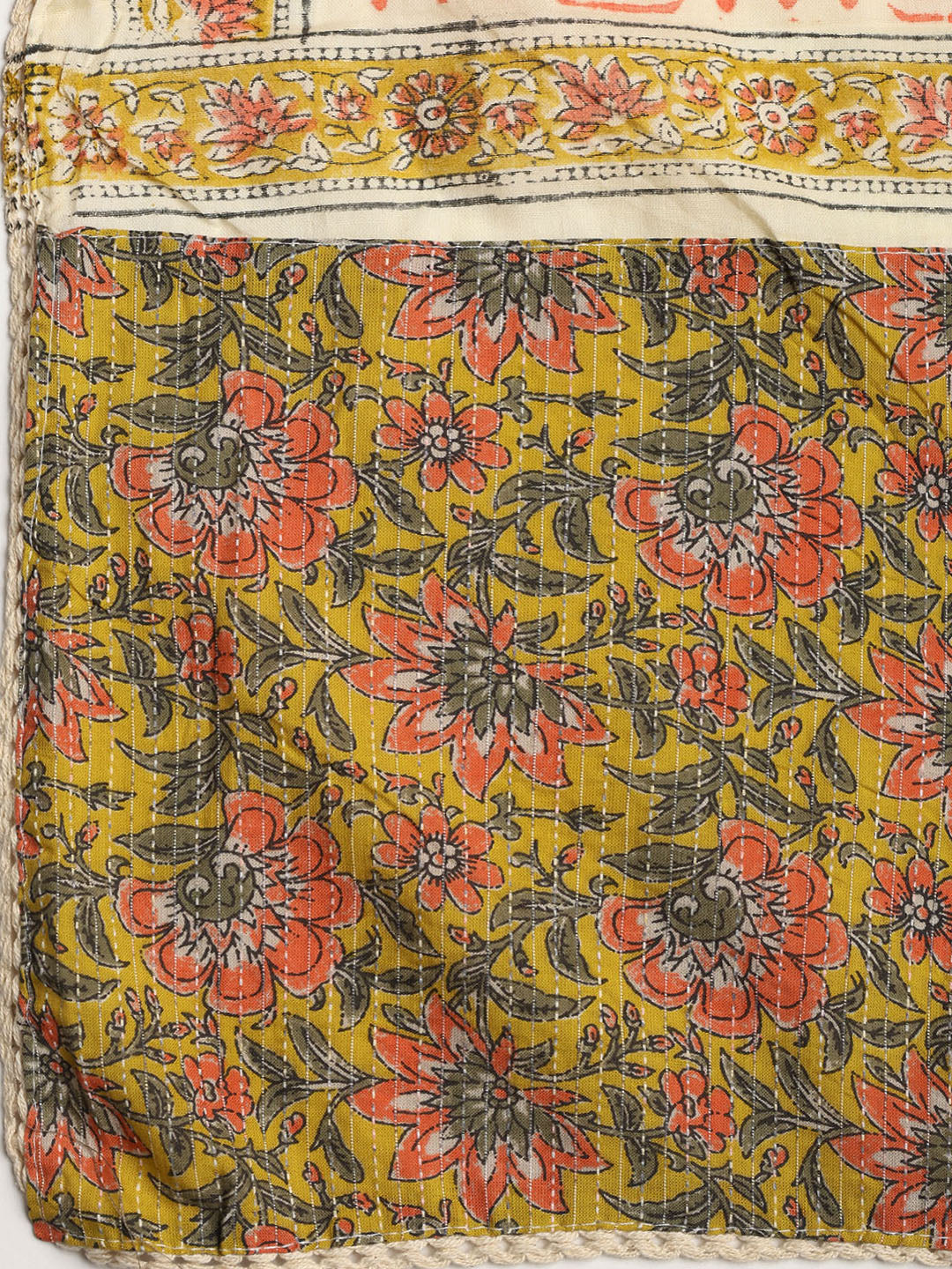 Printed Cotton Blend Unstitched Suit With Dupatta