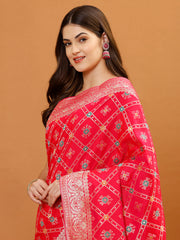 Zari Border Banarasi Woven Saree