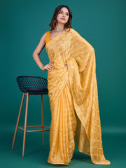 Sequins Embroidery Georgette Saree