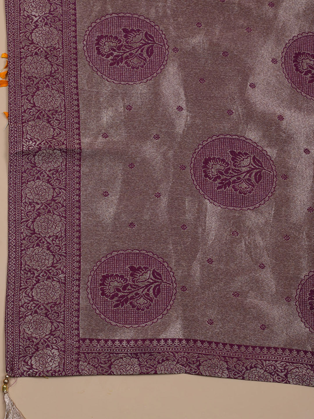 Kanjeevaram Chanderi Unstitched Suit With Dupatta