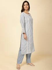 Printed Cotton Kurta Set