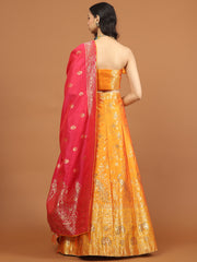 Banarasi Unstitched Choli With Lehenga & Dupatta