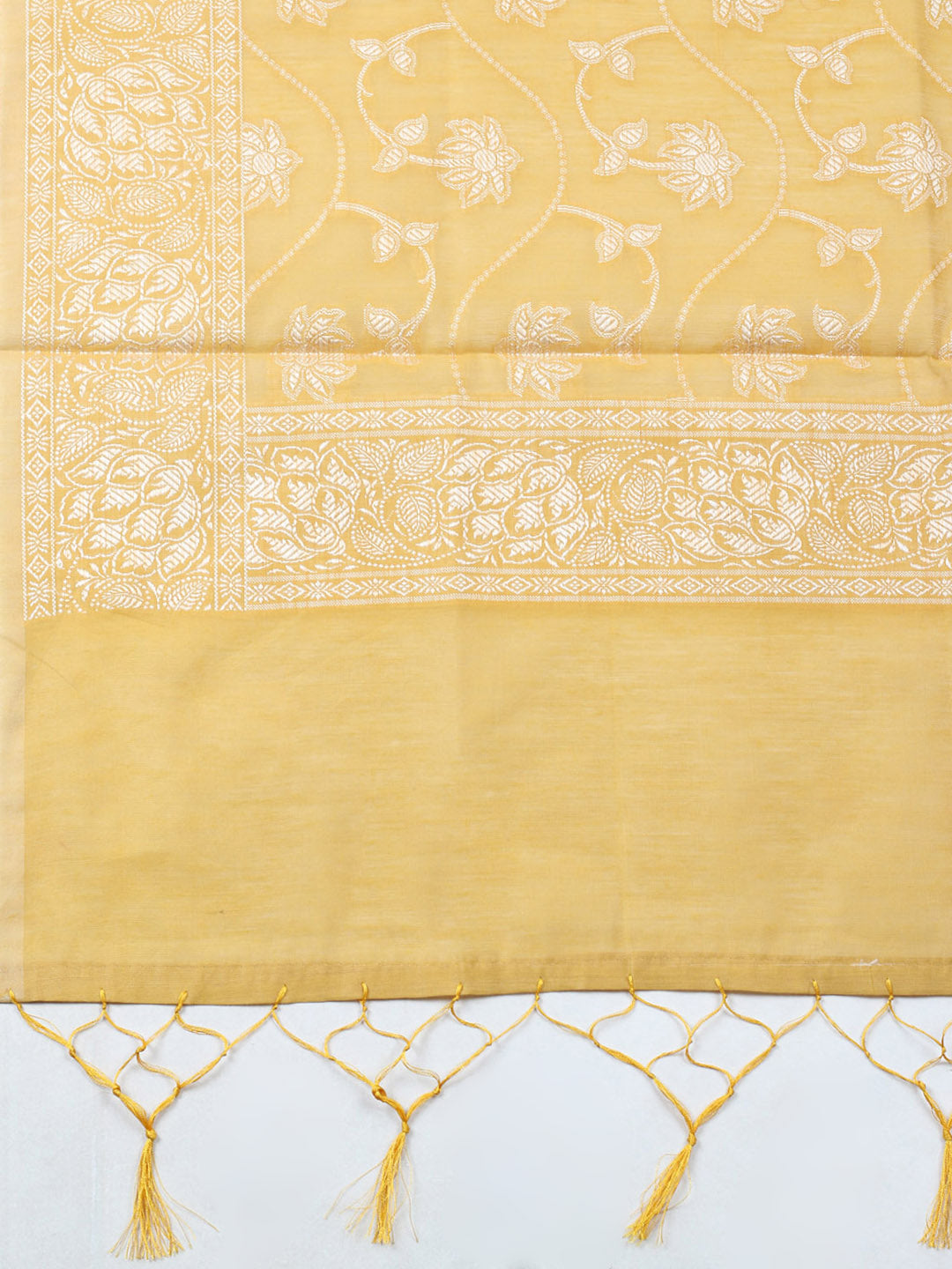 Woven Design Chanderi Unstitched Suit With Pant &amp; Dupatta